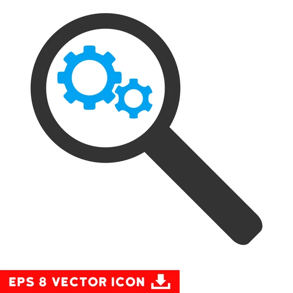 Pesquisa Engrenagens Ferramenta Vector Eps Icon — Vetor de Stock