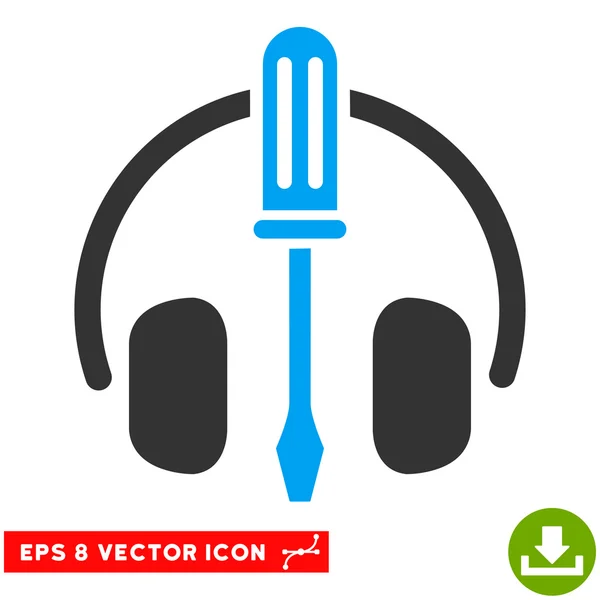 Headphones Tuning Screwdriver Vector Eps Icon — Stock Vector