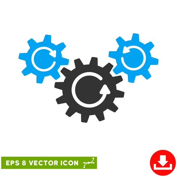 Transmission Wheels Rotation Vector Eps Icon — Stock Vector