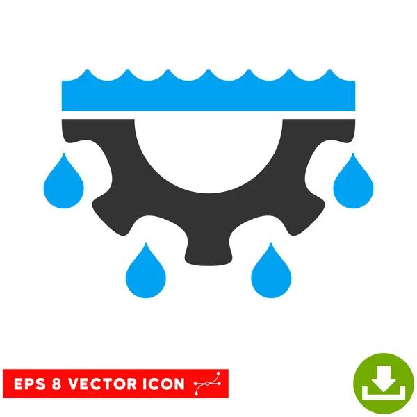 Water Gear Drops Vector Eps Icon — Stock Vector