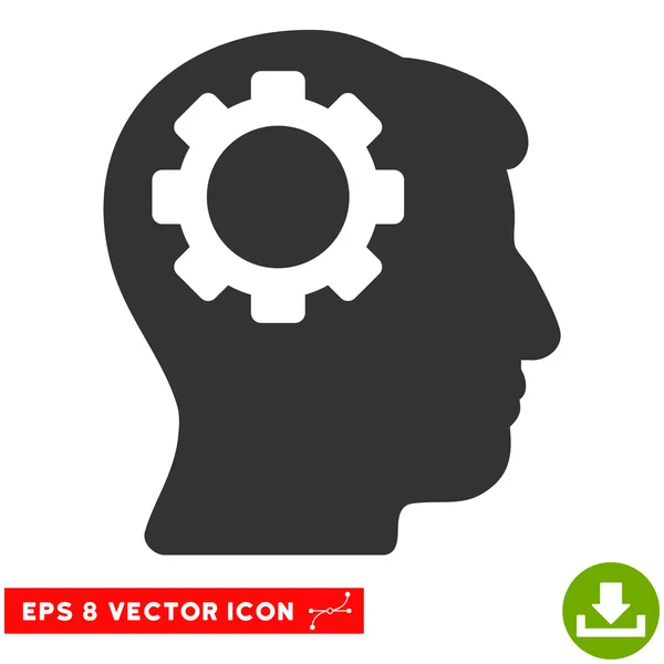 Brain Gear Vector Eps Icon — Stock Vector