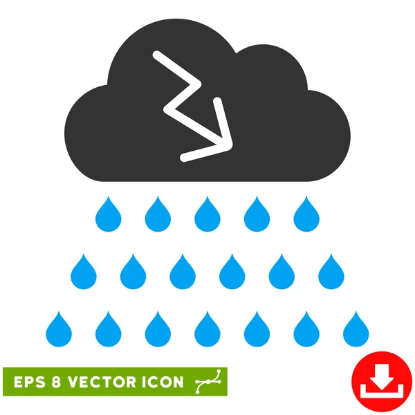 Fırtına yağmur bulutu vektör Eps simgesi — Stok Vektör