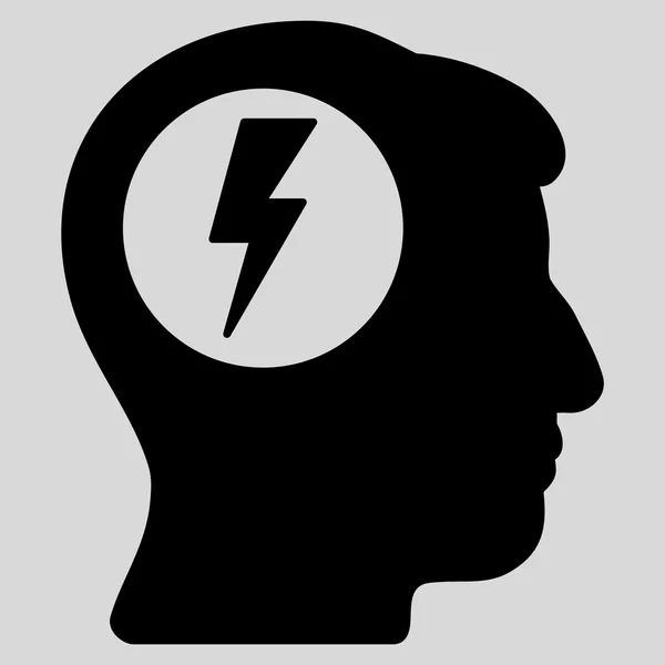 Εγκεφάλου ηλεκτροπληξία επίπεδη εικονίδιο — Διανυσματικό Αρχείο