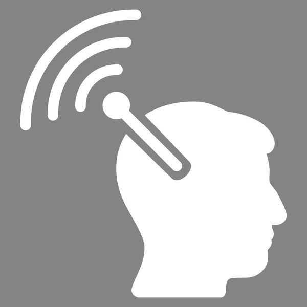 Radio neurale Interface platte pictogram — Stockvector