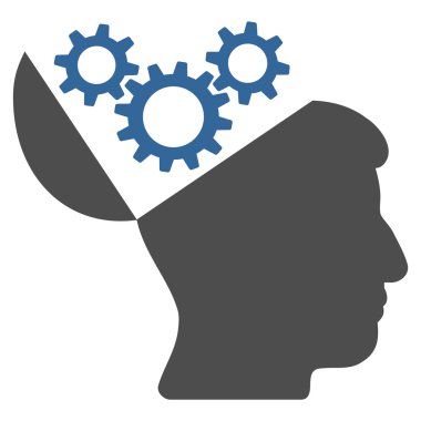 Açık fikirli vites düz simgesi