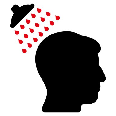 Kafa duş düz simgesi