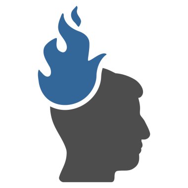 Ateş baş simge düz