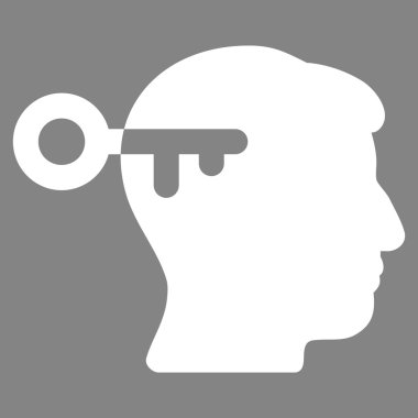 Zihin anahtar düz simgesi