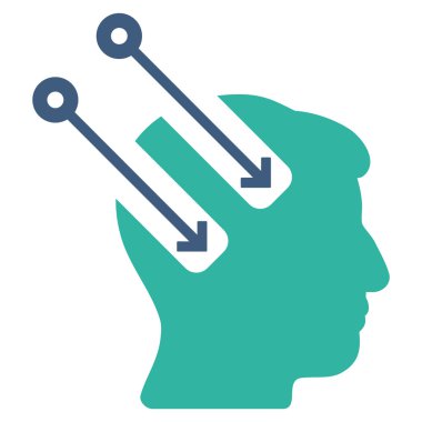 Sinirsel arayüz düz simgesi