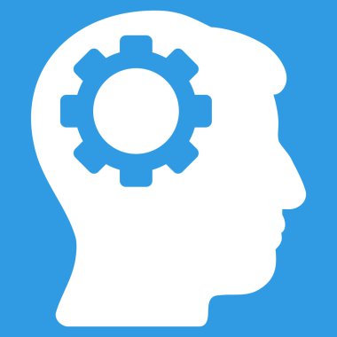 Beyin vites düz simgesi