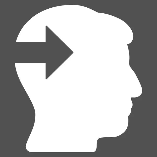 Κεφάλι Plug-In βέλος εικονίδιο επίπεδη — Διανυσματικό Αρχείο