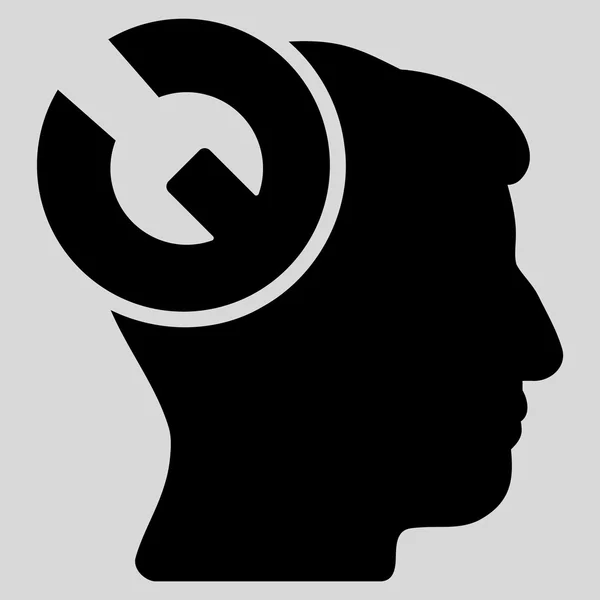 Clé chirurgicale de tête Icône plate — Image vectorielle
