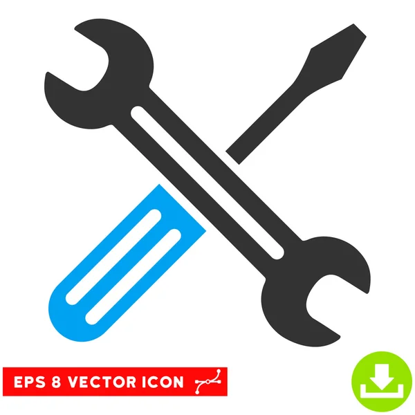 Spanner y destornillador Vector Eps icono — Vector de stock