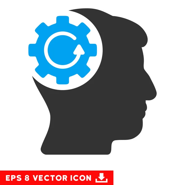 Intellect Gear Rotation Vector Eps Icon — Stock Vector