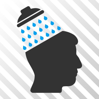 Beyin duş vektör simgesi