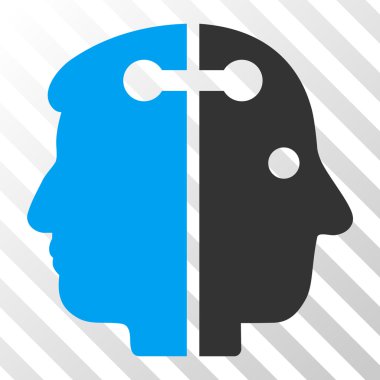 Çift kafa bağlantı vektör simgesi