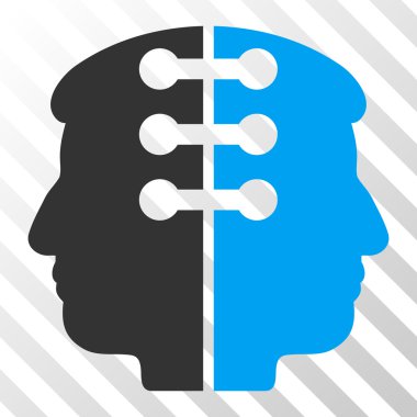 Vektör simge çift kafa arabirimi