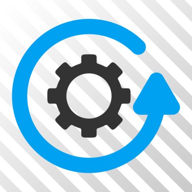 Gearwheel döndürme yönünü vektör simgesi