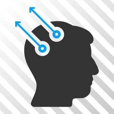 Sinirsel arayüz fişler vektör simgesi