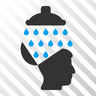 Açık beyin duş vektör simgesi