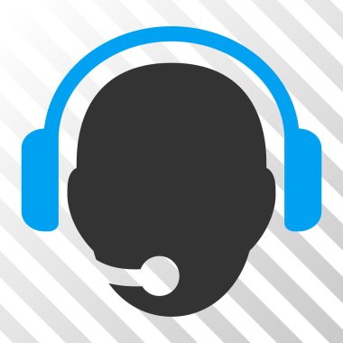 Operatör kafa vektör simgesi