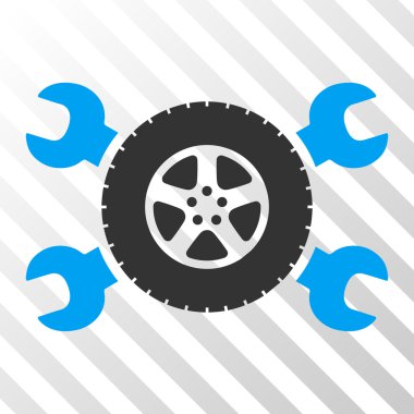 Lastik hizmet anahtarı vektör simgesi