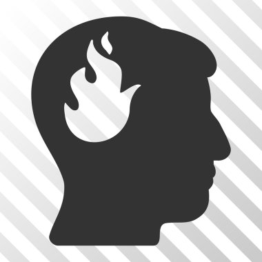 Beyin yangın vektör simgesi