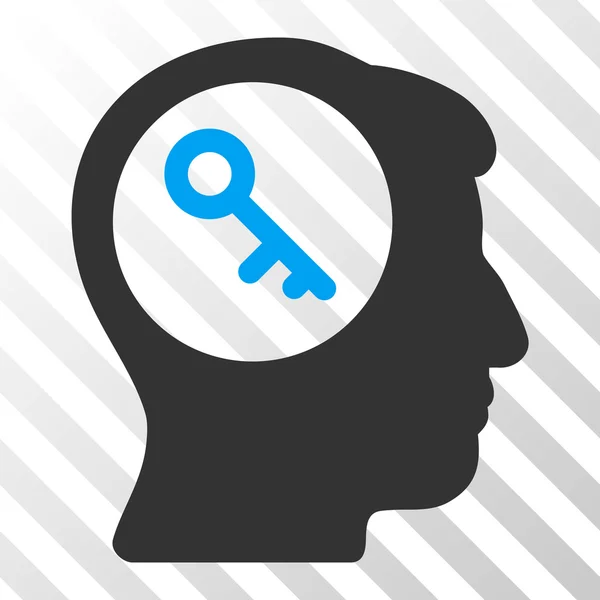 Brain Key Vector Icon — Stock Vector