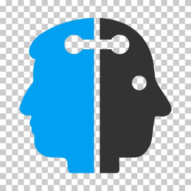 Çift kafa bağlantı vektör simgesi