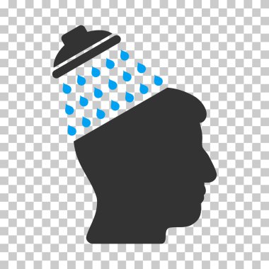 Beyin duş vektör simgesi