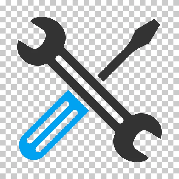 Ícone de vetor de chave de fenda e chave de fenda —  Vetores de Stock