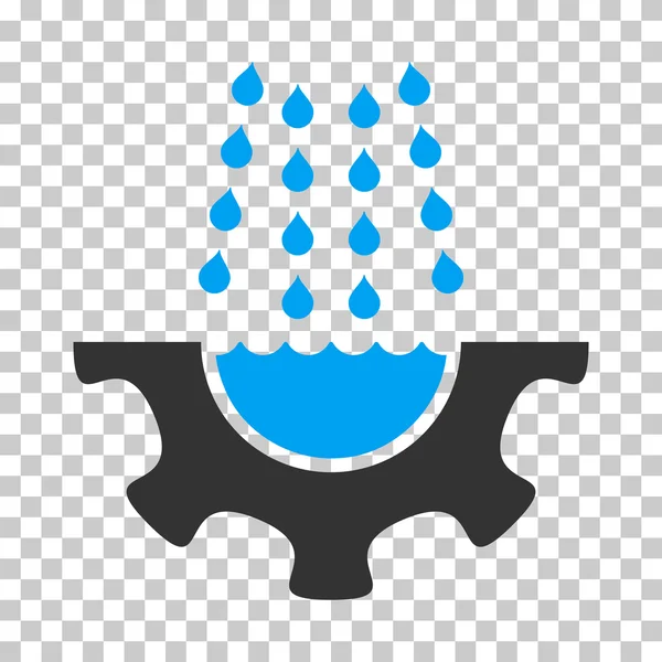 Vector de engranajes de servicio de ducha de agua Icono — Vector de stock