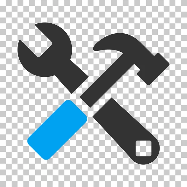 Icône vectorielle marteau et clé — Image vectorielle