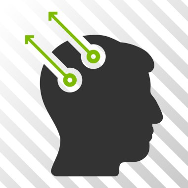 Sinirsel arayüz fişler vektör simgesi