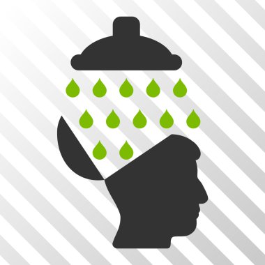 Açık beyin duş vektör simgesi