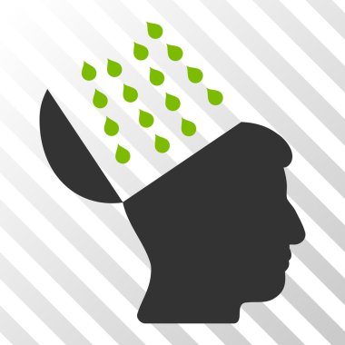 Beyin duş vektör simgesi