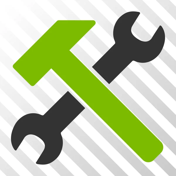 Hamer en moersleutel vector icoon — Stockvector