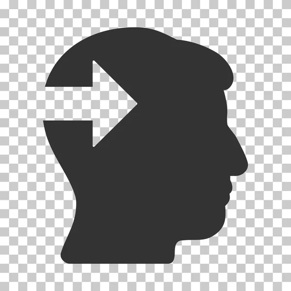 Icône vectorielle de flèche enfichable tête — Image vectorielle