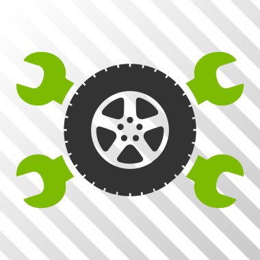 Lastik hizmet anahtarı vektör simgesi