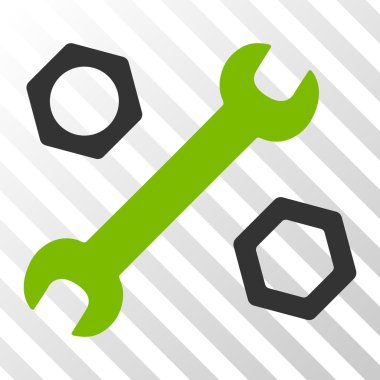 İngiliz anahtarı ve fındık vektör simgesi