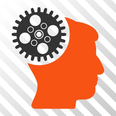 Kafa Gearwheel vektör simgesi