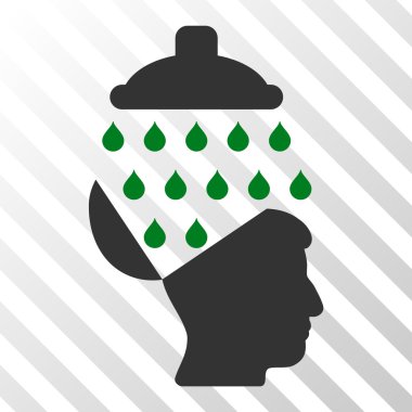 Açık beyin duş vektör simgesi