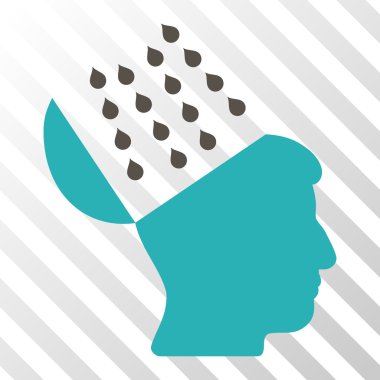 Beyin duş vektör simgesi