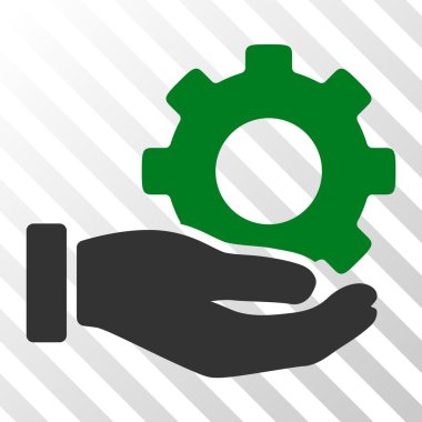 Mekanik vites hizmet el vektör simgesi