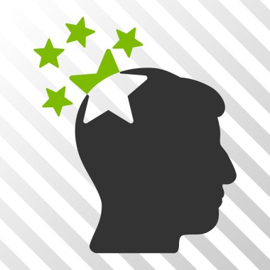 Kafa vektör simge yıldız vurdu