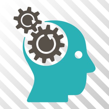 Beyin Gears döndürme vektör simgesi