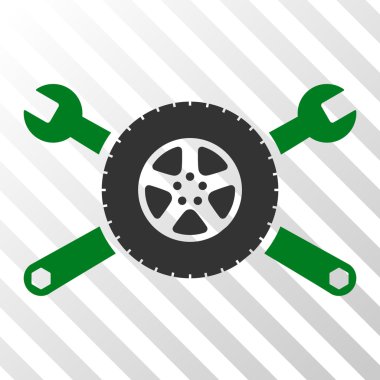 Lastik hizmet anahtarı vektör simgesi