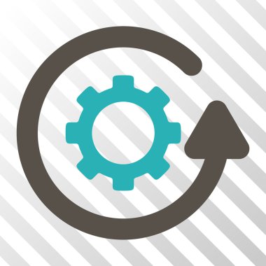 Gearwheel döndürme yönünü vektör simgesi