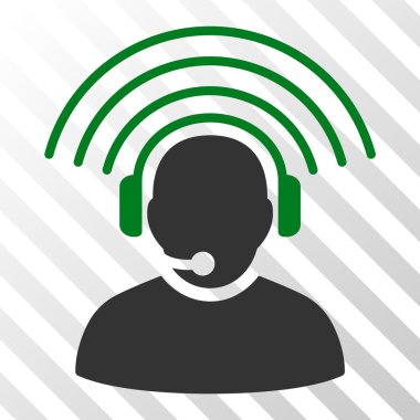 Operatör radyo sinyal vektör simgesi