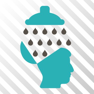 Açık beyin duş vektör simgesi